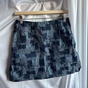 Vintage stiff denim miniskirt (27/28)